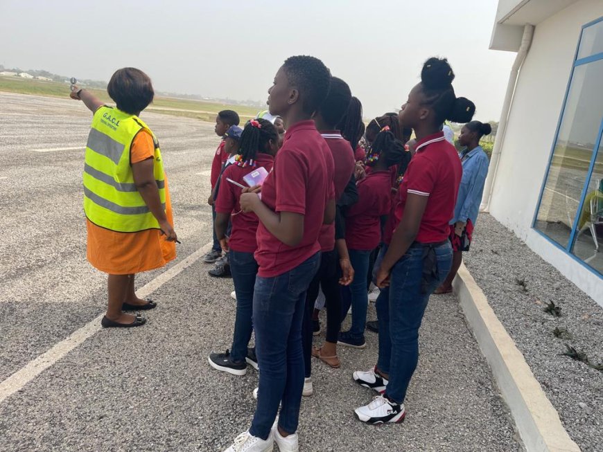 Passion Air arrivals and departures captured during the Sunyani Airport tour in the Bono Region, 2023.